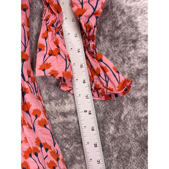 New The Story Of Dress AU 8 / US 4 Womens Pink Floral Tiered Midi / Maxi Kaftan - Picture 5 of 9